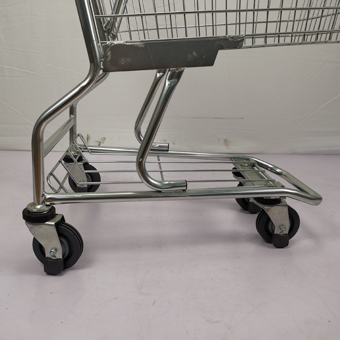 60L American Style Steel Shopping Cart Q195 Steel Chain Retail Shopping Trolley