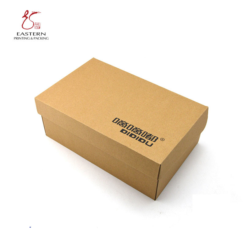 CMYK Color Kraft Paper Shoe Box , Drawer Type Shoe Box Custom Size Accepted
