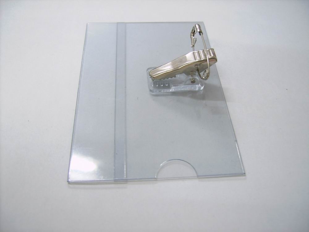 Retractable Rigid Plastic Pvc Badge Holder For Name Card , Silk Printing