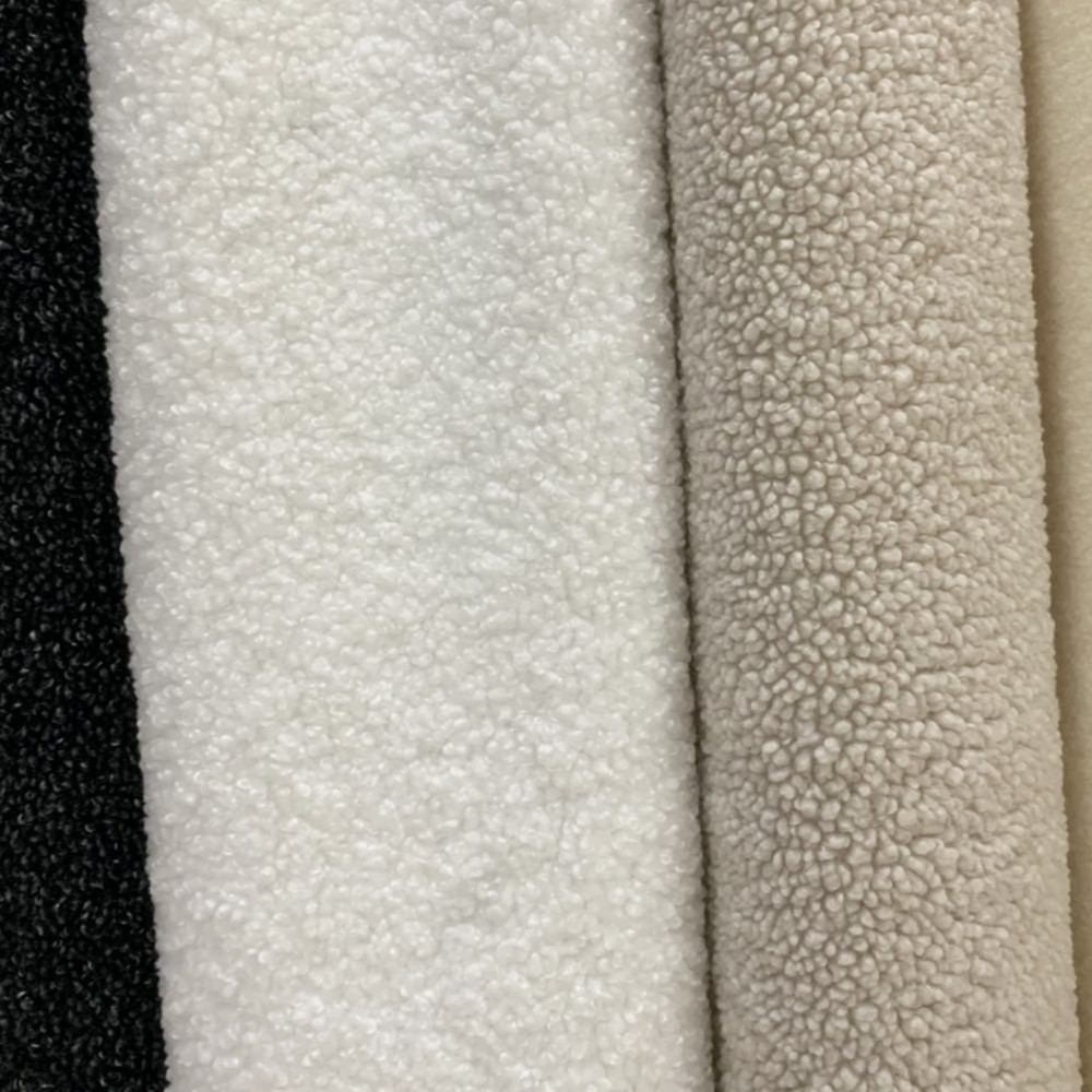Anti Static Weft Knitted Faux Fur Fabric Knitted Lady Garments With 100% Polyester