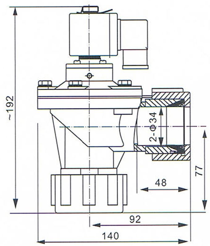 1'' DMF-ZM-25 BFEC Quick Mount Pulse Diaphragm Valve For Dust Removal 0