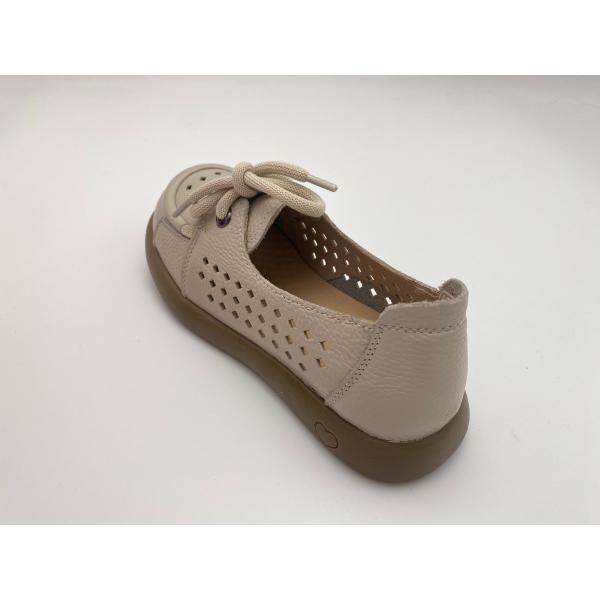 Breathable hollow lace-up comfortable women's shoes with soft soles white