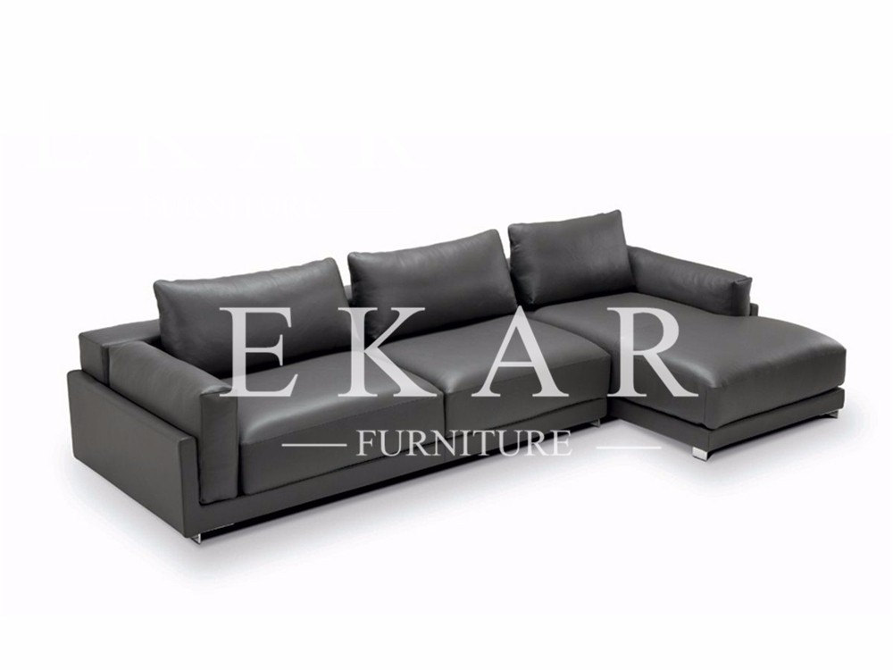 American Contemporary Style 2019 New Living Room Furniture High Class Genuine Leather Sectional Sofa Sets Design from Gu