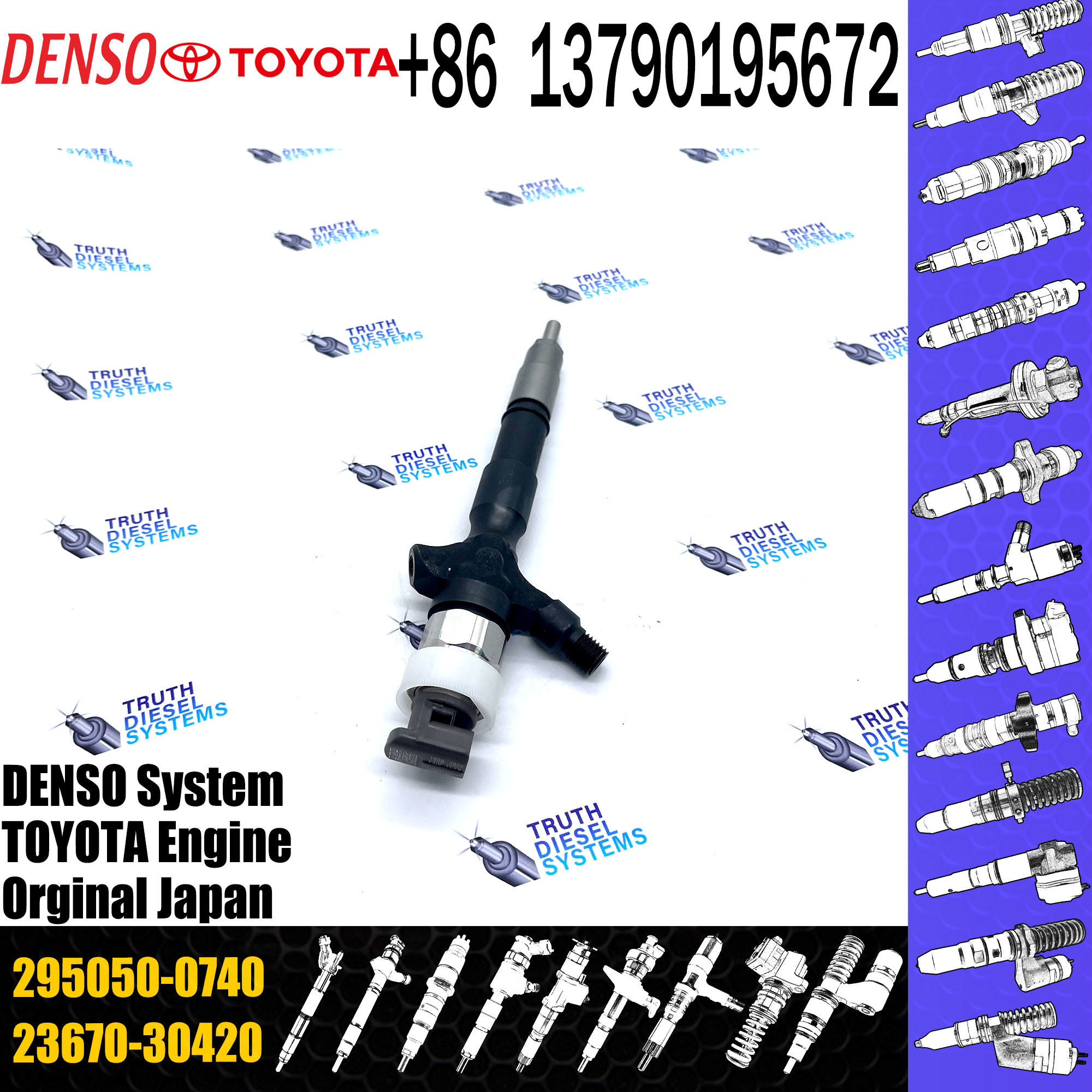 23670-0L110 2KD FTV Diesel fuel injector nozzle G3S33 for fuel injector 23670-0L110 23670-30420 295050-0740