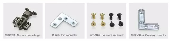 Customized Sizes Aluminium Frame Sliding Glass Door Window For Wardrobe Hardware