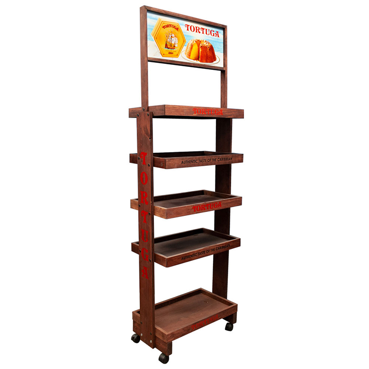 Skin Care Product Wood Display Rack For Facial Cleanser
