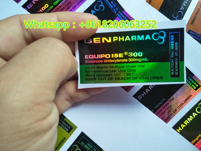 10ml Vial Hologram Sticker Labels / Medicine Bottle Label Laser Printing