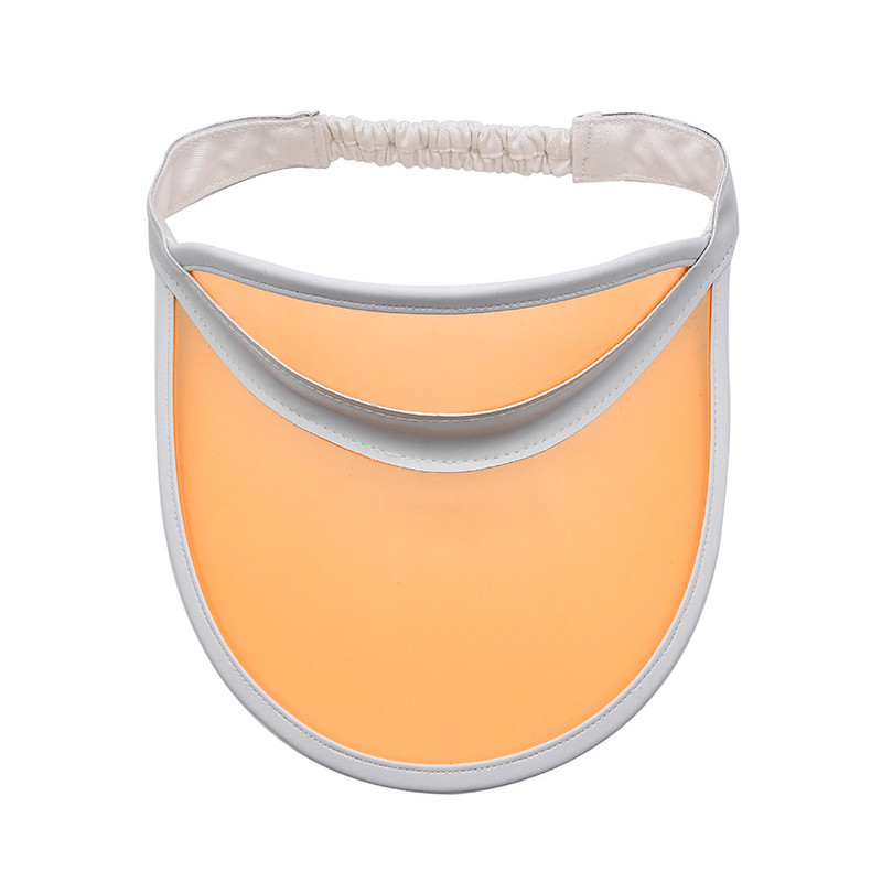 PVC PU Material Adjustable Sun Visor Cap For Outdoor Sports