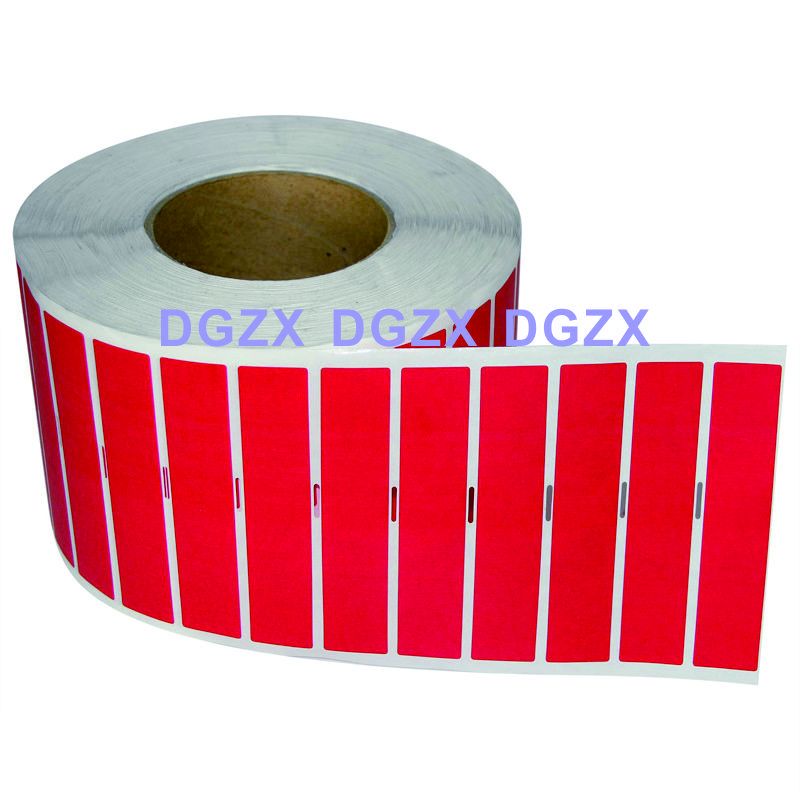Red Matt Stock Tamper Evident Security Labels Without Printing In Rolls Packing
