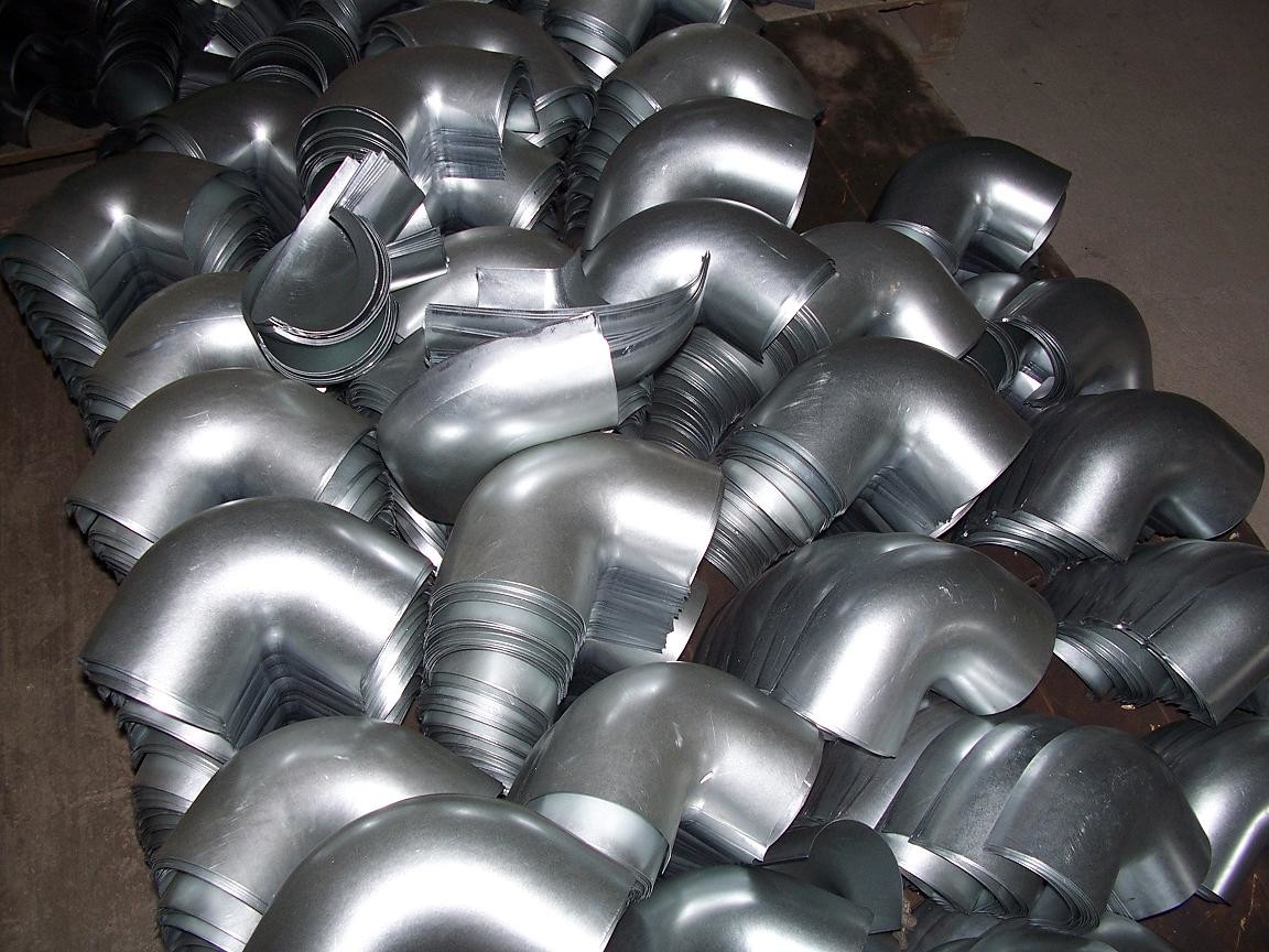 Galvanized Steel 45 Degree Stamping Half Elbow / Pressed Bends Halves