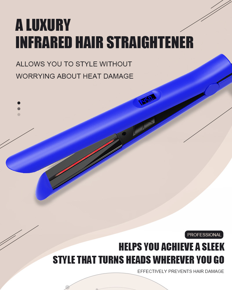 Professional Flat Iron Infrared Hair Straightener Tourmaline And Ceramic Plates