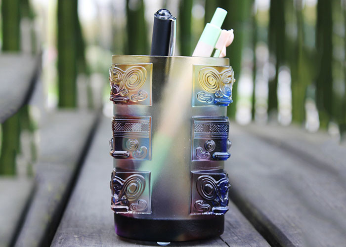 Rare Colored Glaze Pencil Vase / Brush Pot Custom Service Available