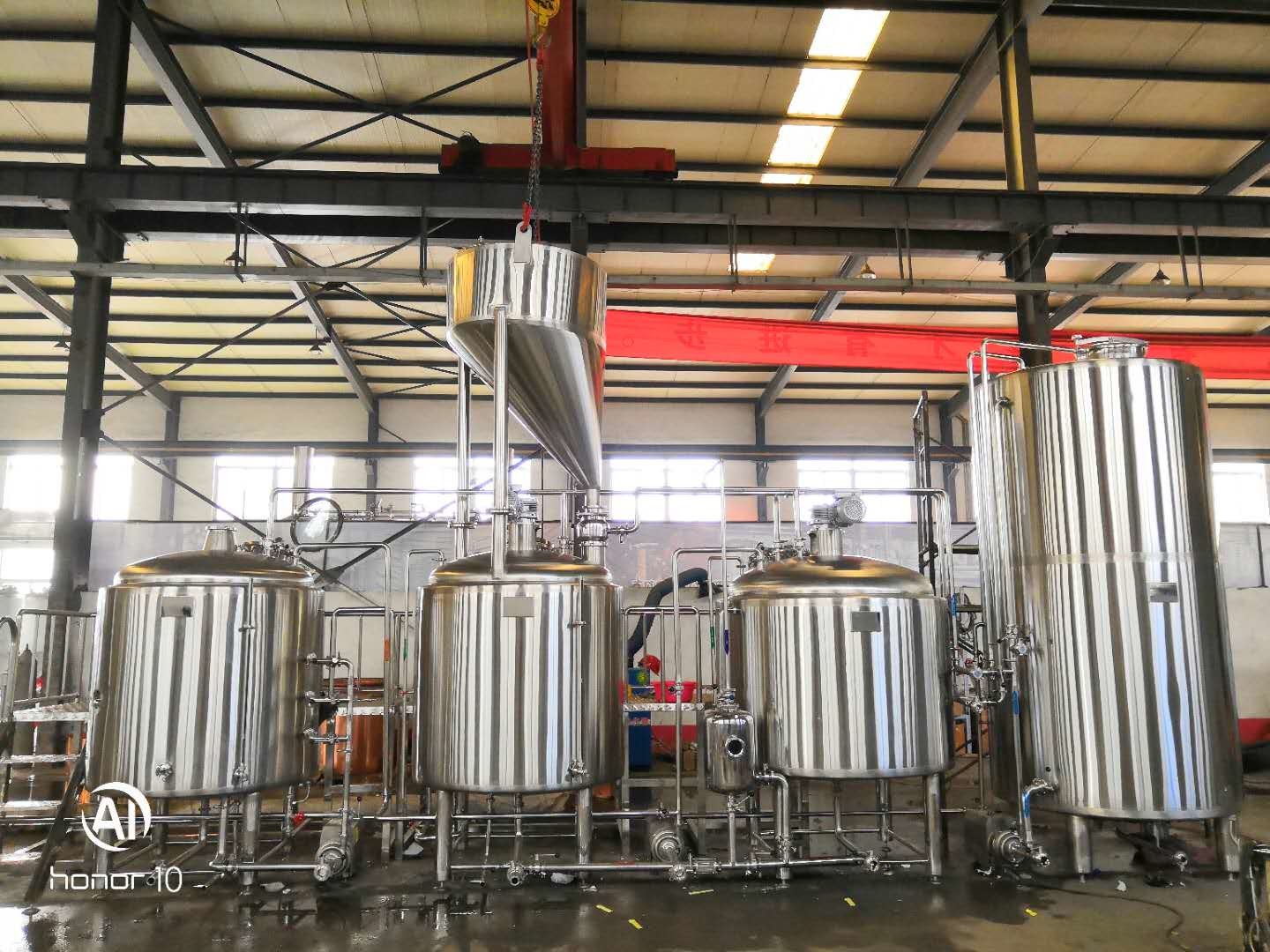 300L / 500L Home Brewhouse Equipment Stainless Steel 304 Material Silver Color