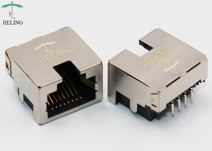 Tab Up 1x1 8P8C RJ45 Connectors Low Profile Side Entry RoHS Compliant