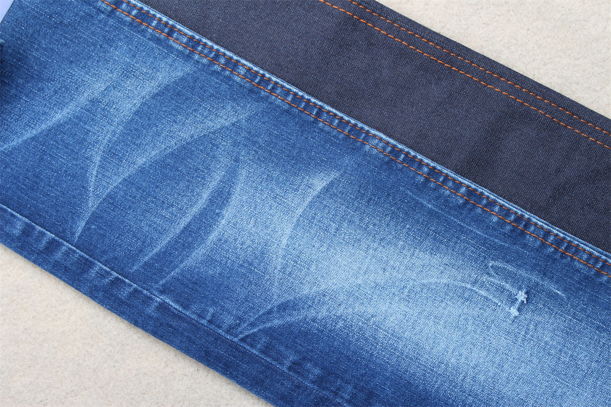 Dark Blue Full Lycra Slub Denim Fabric For Kids and Women Jeans