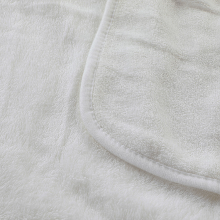 White Micro Fleece Blanket 75X100cm Baby Soft Flannel Throw Blanket
