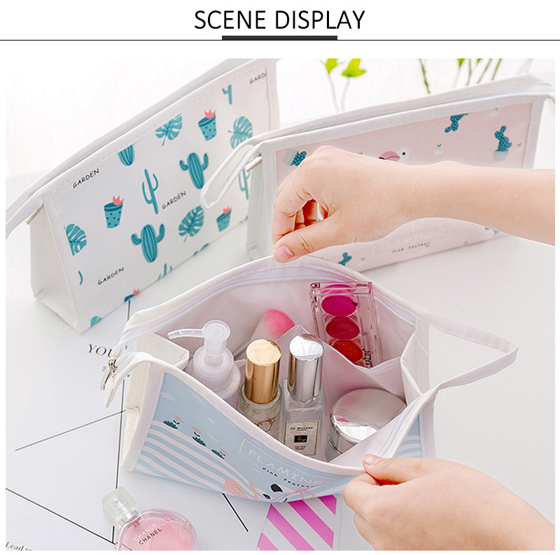 Toiletry Purse Holder Beauty Cartoon Printing Wash Bag Organizer Pouch