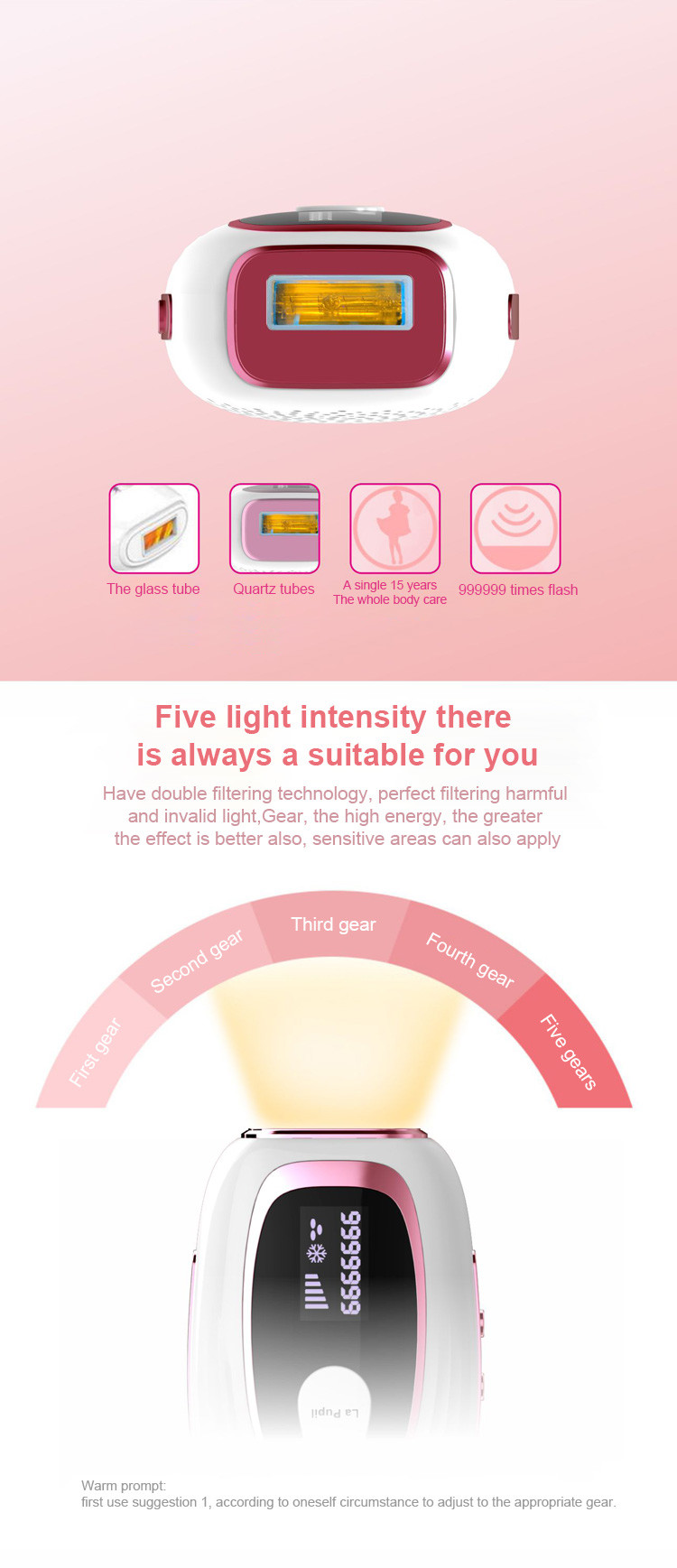 Shopify Dropshipping Laser Hair Removal Machine Women Portable Home Handset Laser Hair Removal