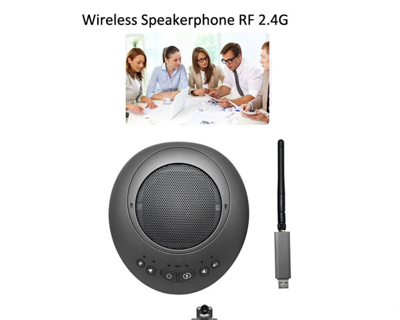 free shipping wireless 2.4G battery powered omnidirectional conference microphone
