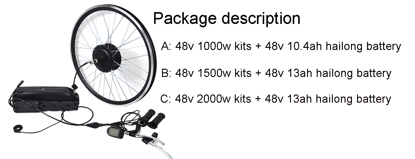 70mph 72V 1500W Electric bike motor kit