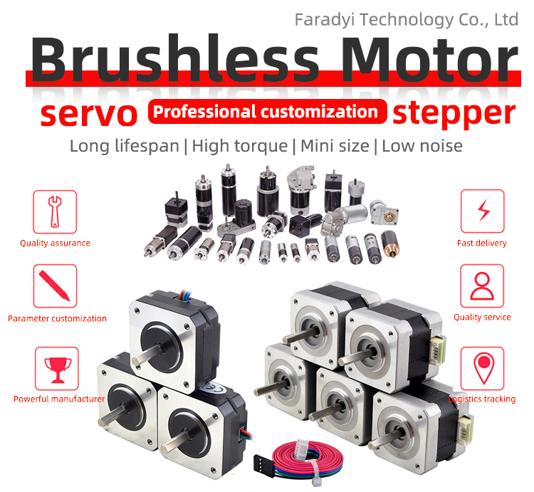 Faradyi Customized Specification 42mm 8.8V 370mN.m High Torque Low Noise Close Loop Kit Stepper Motor With Driver