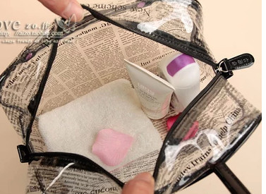 Customized Printing PVC Handbags , Fashion Plastic Ladies Handbags