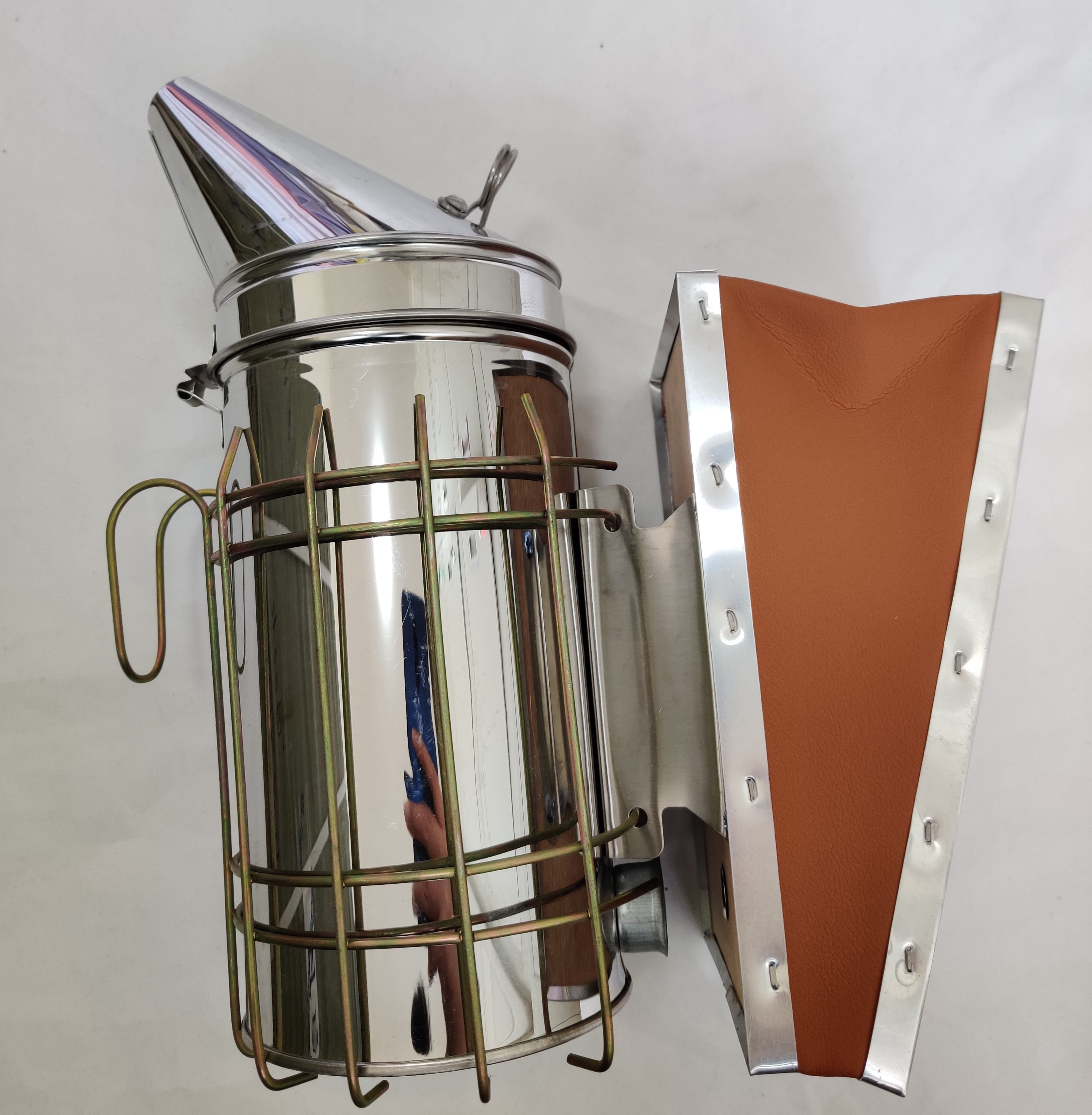 2020 Yellow stainless steel beekeeping tools bee smoker