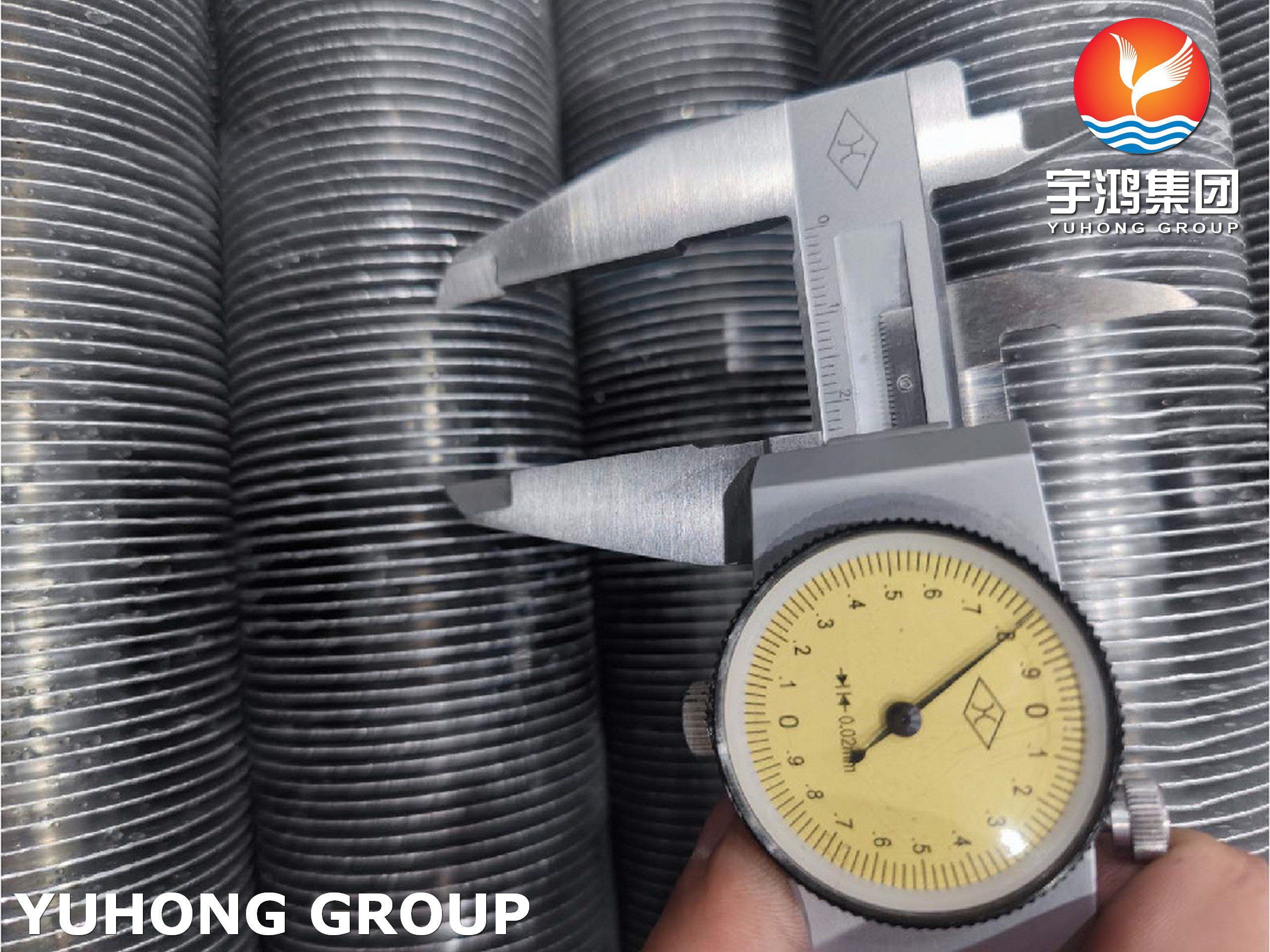 Incoloy 825 Extruded Finned Tube , Fin Material AL 1060 , for Heat Transfer