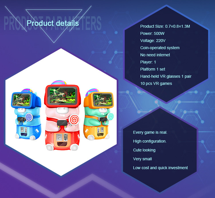 9d Virtual Reality Machine Baby 500w For Children Customized Color Adjustable Height