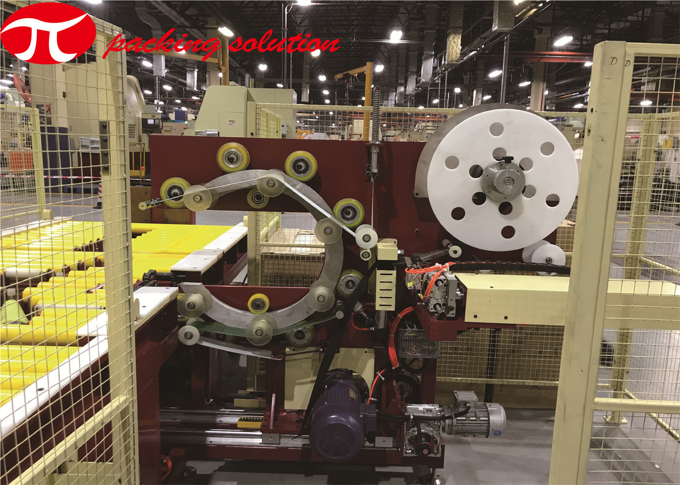 JINGLIN Horizontal Coil Wrapping Machine 1.5kw Automatic Material With Feeding / Cutting
