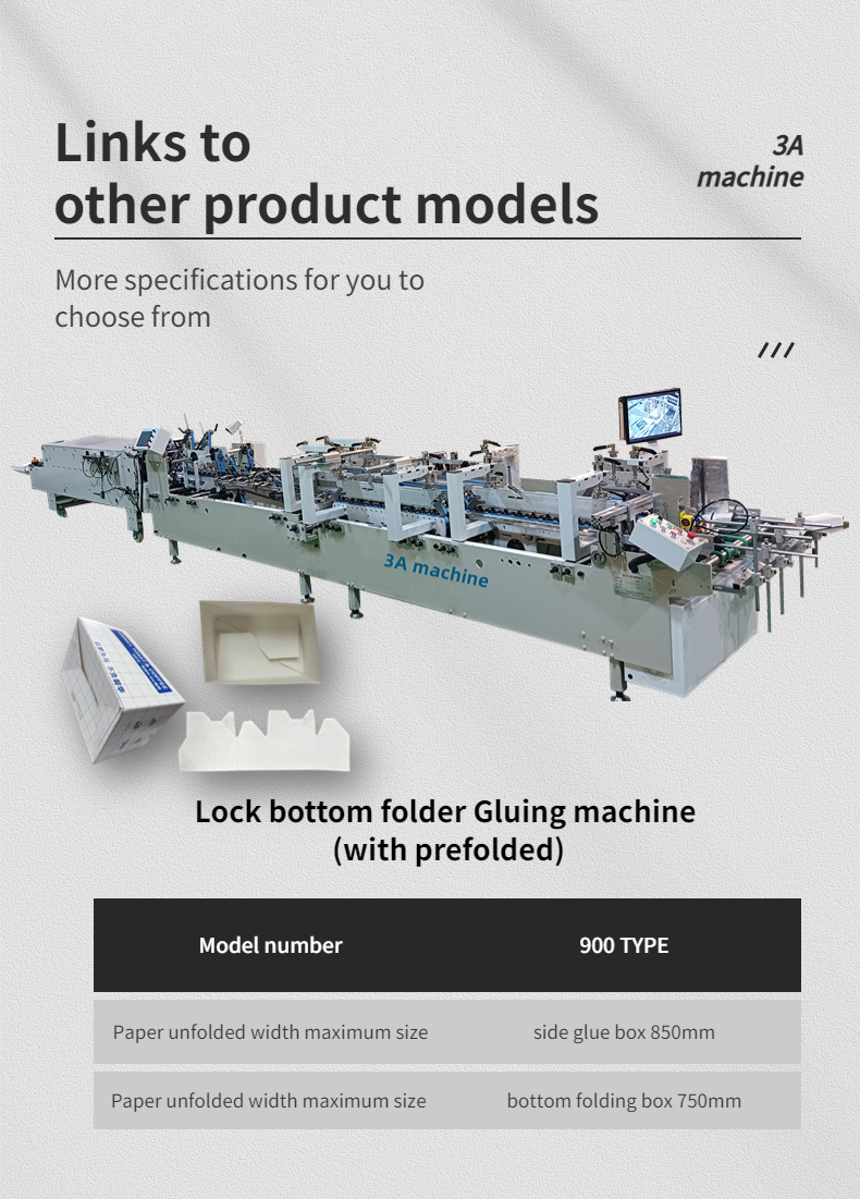 Easy to Operate CQT-1300 Automatic Folder Gluing Machine for Flat Box Carton Box
