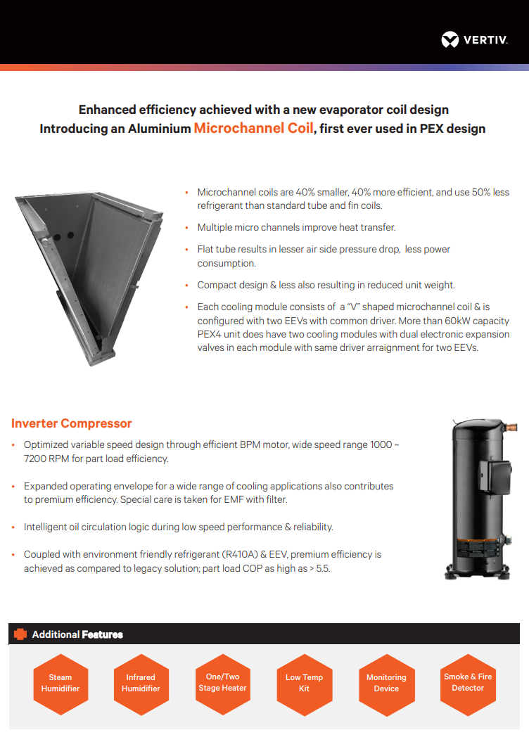 35KW Industry Precision Cooling System for Data Center Room Emerson Vertiv liebert PEX4