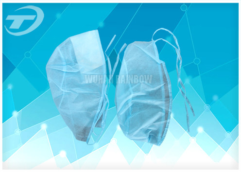 Blue Disposable Nonwoven Doctor Cap/Caps With Tie On Or Elastic 61*14cm