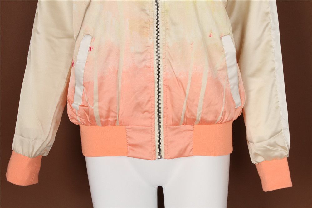 Ladies Bomber jacket, Women's Printed Jacket, Very Soft Touch, Gradient color print