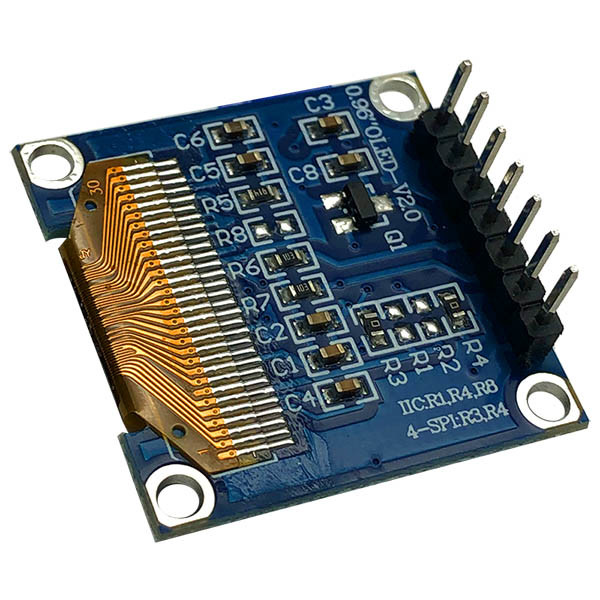 0.96 Inch OLED Display SSD1306 SPI 128x64 For Arduino IoT COG PCB Structure 3V / 5V Power Supply