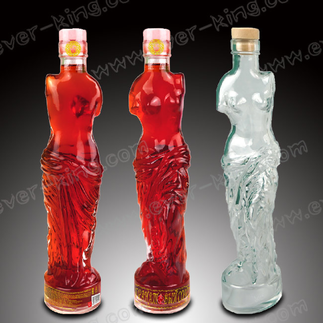 Crystal White Flint Custom Glass Bottle 500 ML for Luxury Liquor and Spirit