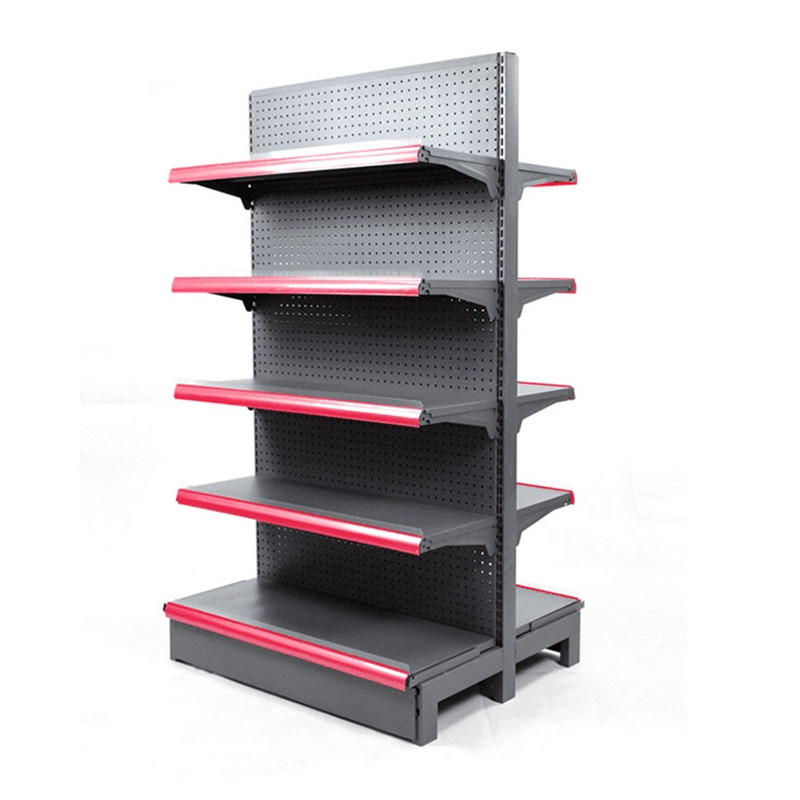 60KG Q235 Chrome Industrial Metal Shelving Rack Supermarket Gondola Shelving