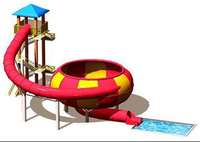 Spiral Space Bowl Water Slide / Funny Water Park Playground Equipment