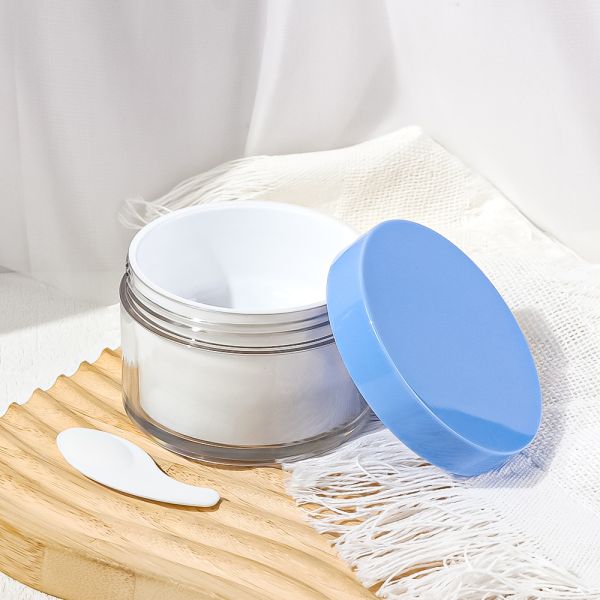 Customized Colors Food-Grade PET Cosmetic Cream Jar with Screw Lid Sealing for Face Cream and Eye Cream