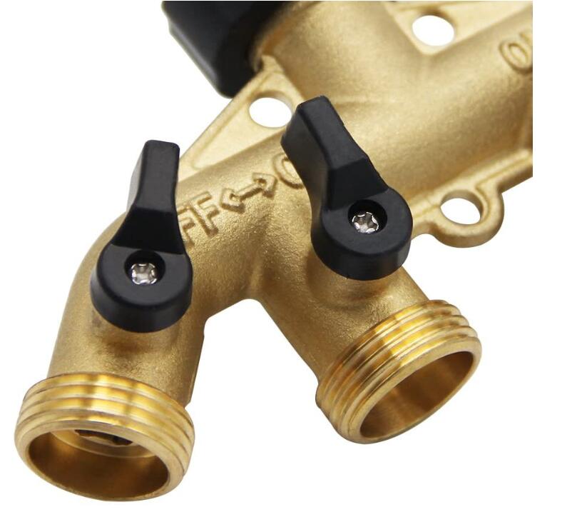 Customized 4 Way Brass Hose Splitter Connect Fittings Garden Hose Adapter Connector