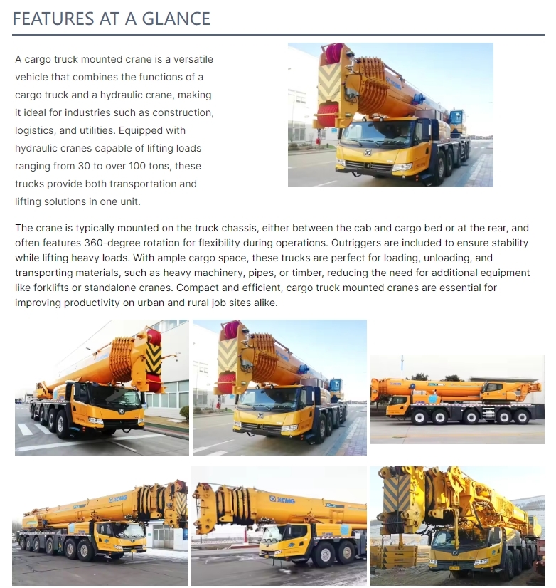 100 Tons Lifting Crane Cargo Truck For Heavy Duty Transport