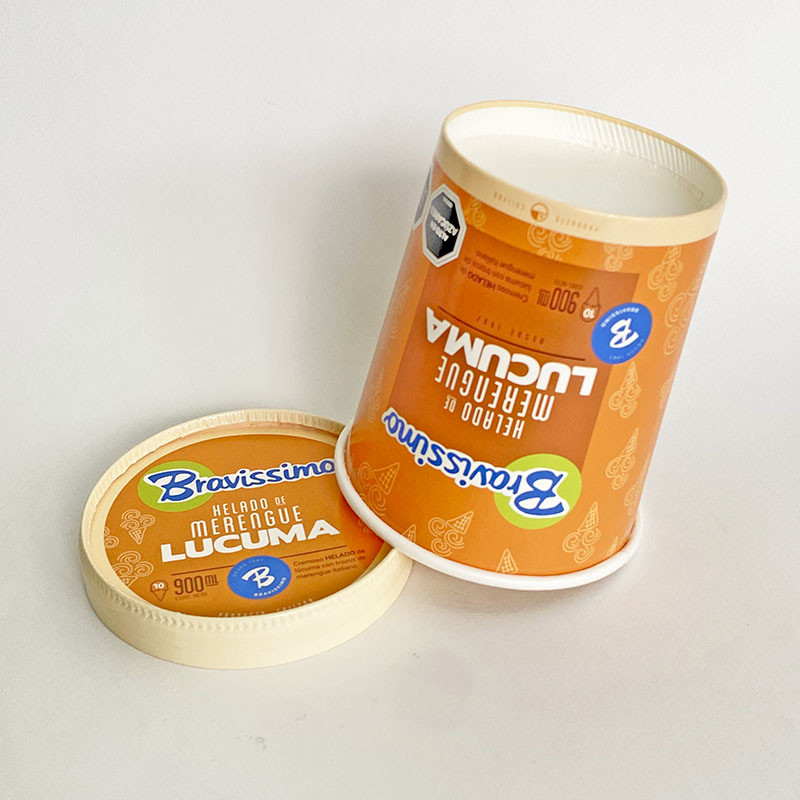 32oz 950ml Paper Ice Cream Bowls With Lids For Cold Desserts Food Grade