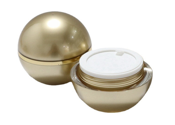 Round Ball 15g Acrylic Face Cream Jars with Screw cap