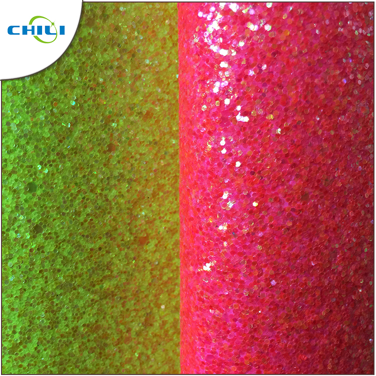 Shoe Lining Glitter Leather Fabric Long Durability 0.8 Pu 0.9±0.15mm Thick