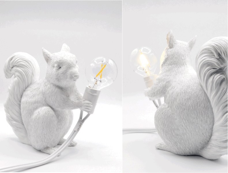 Nordic Designer Cute Animal Night Lights Creative Squirrel Table Lamp(WH-MTB-274)
