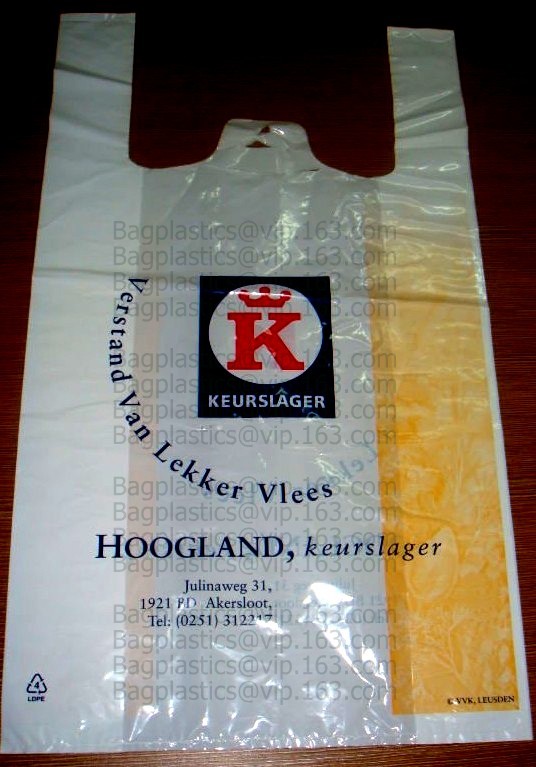 Large Plastic Grocery T-Shirt Bags - Plain White,Thank You Grocery Shopping Bags Biodegradable Reusable Recyclable Pack