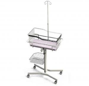Buy cheap Adjustable Mobile 890mm Hospital Baby Crib With Mattress Basket Wheels product