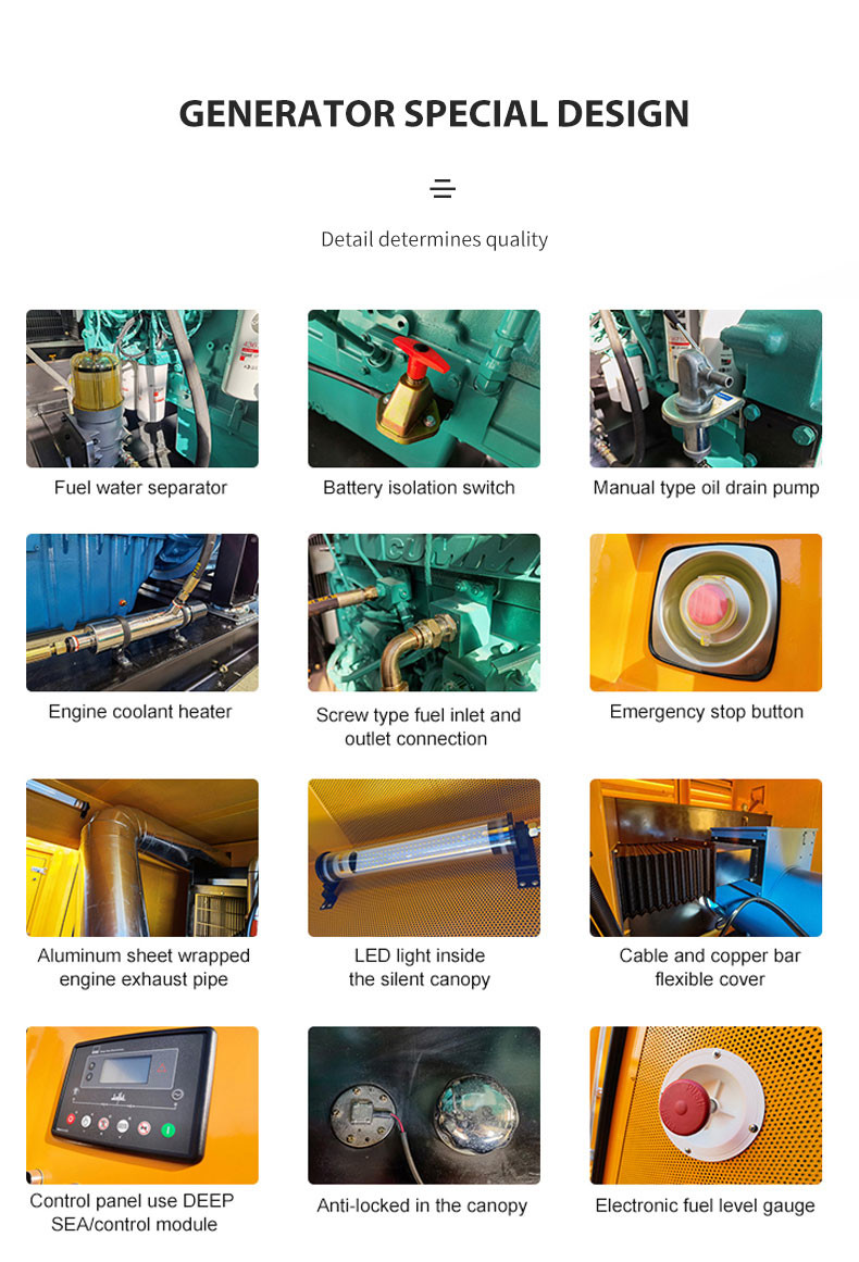 200 KW Silent Power Generator Set 250 Kva Auto Start Three Phase 50/60Hz Frequency 480V Rated Voltage Soundproof Design