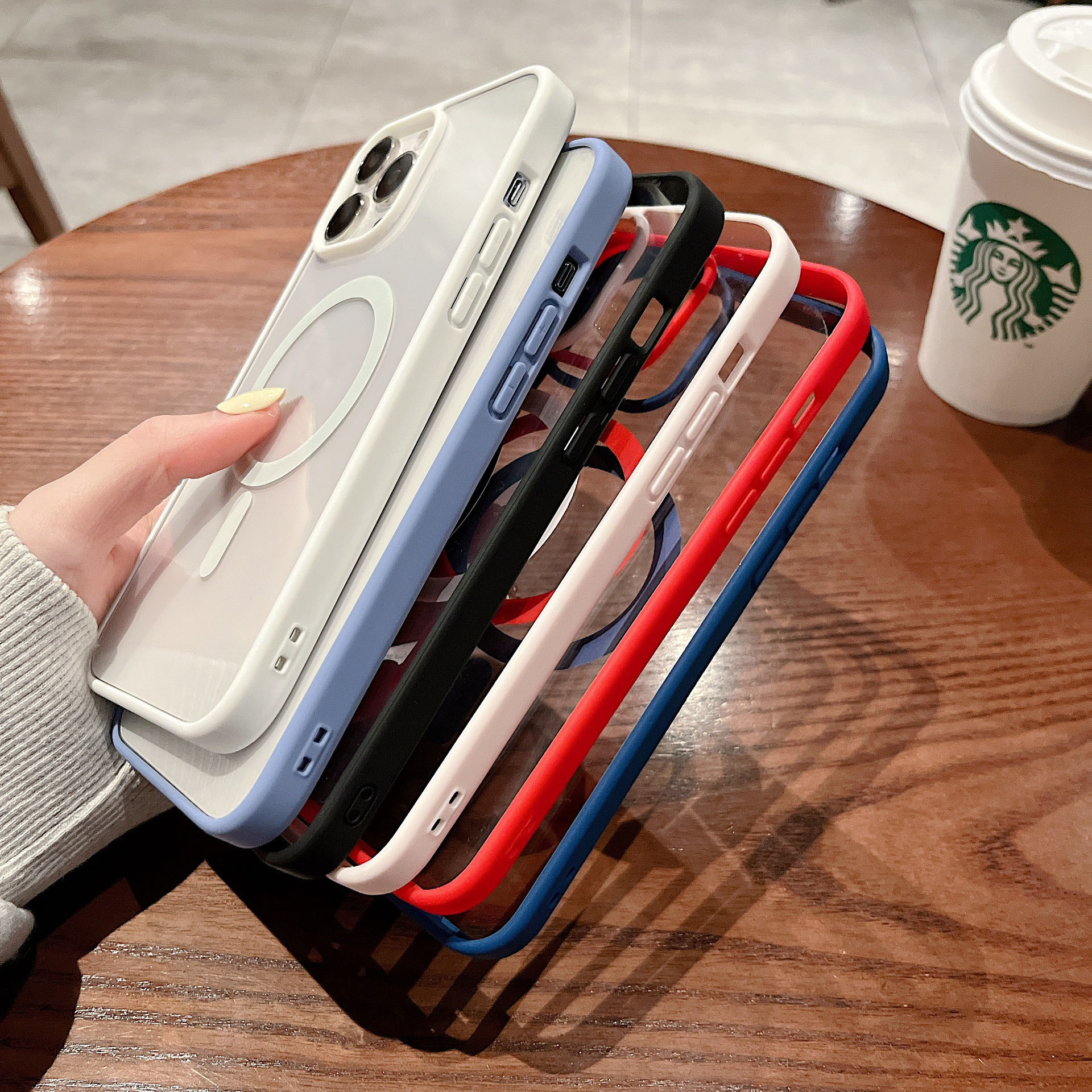 Colourful Bumper TPU PC Magsafe Phone Case For IPhone Cover