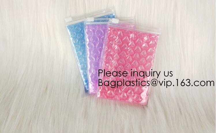 Colored PVC Film Bubble Bag/Special PVC k Bubble Bag/New Material Bubble Mailer With Zipper, bagease, bagplastics